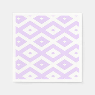 Servilleta De Papel Patrón de diamante blanco y púrpura
