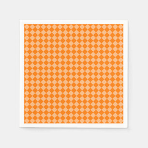 Servilleta De Papel Patrón de diamante de cuadros naranja