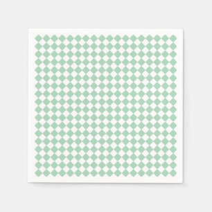 Servilleta De Papel Patrón de diamante de cuadros verdes y blancos