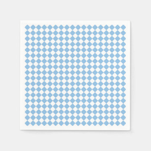 Servilleta De Papel Patrón de diamante de verificador azul y blanco