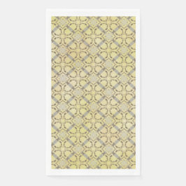 Servilleta De Papel Patrón de diamante desplazado gris y amarillo