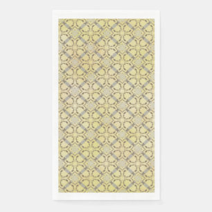 Servilleta De Papel Patrón de diamante desplazado gris y amarillo