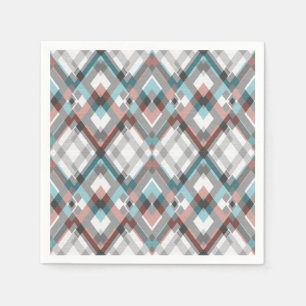 Servilleta De Papel Patrón de diamante geométrico texturado.