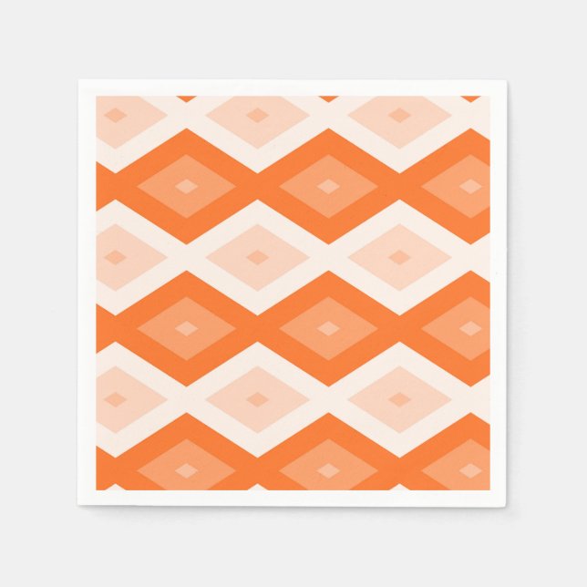 Servilleta De Papel patrón de diamante naranja (Anverso)
