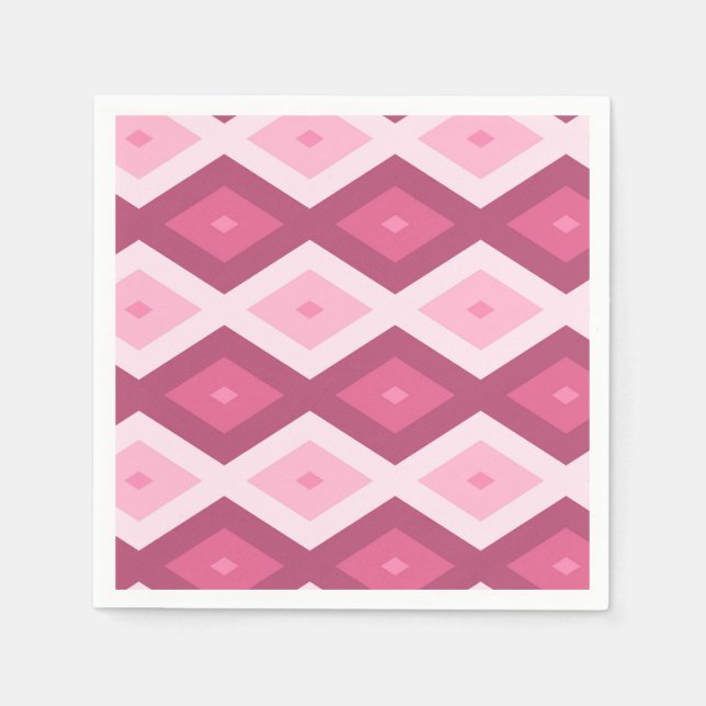 Servilleta De Papel Patrón de diamante rosa (Anverso)