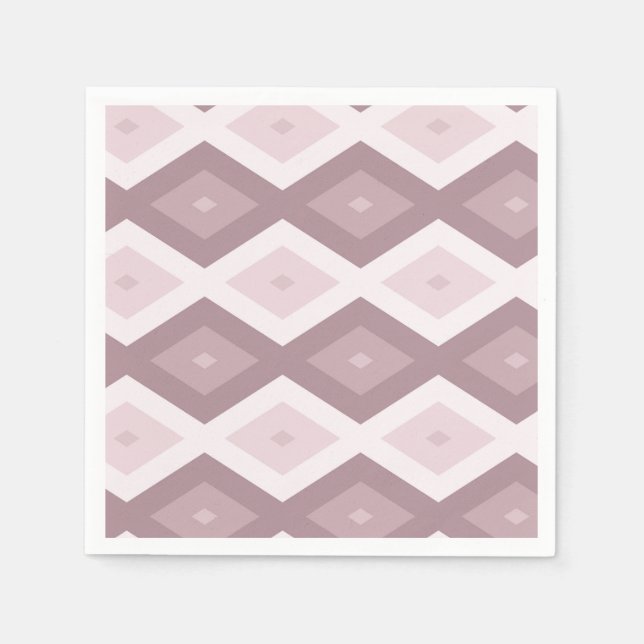 Servilleta De Papel patrón de diamante rosa de cuarzo Rosa (Anverso)