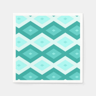 Servilleta De Papel Patrón de diamante turquesa