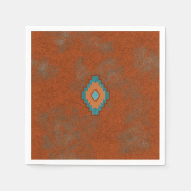 Servilleta De Papel Patrón de diamantes de cañones del suroeste (Anverso)