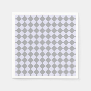 Servilleta De Papel Patrón de diamantes en gris y lavanda