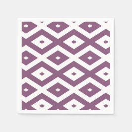 Servilleta De Papel Patrón de diamantes malva y blanco