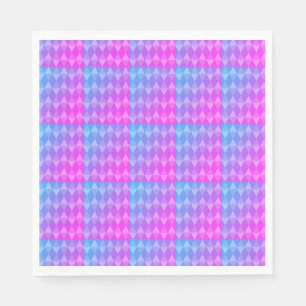 Servilleta De Papel Patrón de diamantes rosa, púrpura y azul