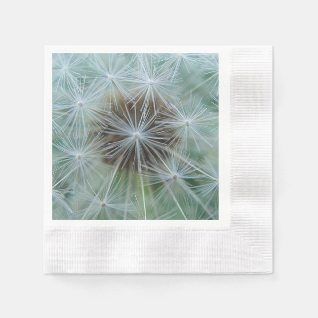 Servilleta De Papel Patrón de diente de león blanco (Anverso)