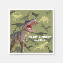 Servilleta De Papel Patrón de dinosaurios T Rex