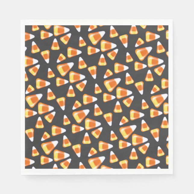 Servilleta De Papel Patrón de dulces de Halloween, dulces divertidos (Anverso)