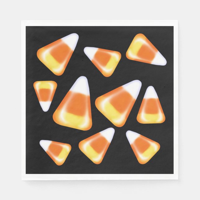 Servilleta De Papel Patrón de dulces de Halloween, dulces divertidos (Anverso)