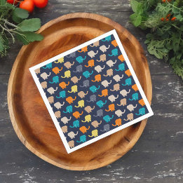 Servilleta De Papel Patrón de elefantes