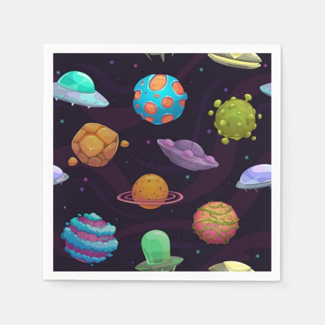 Servilleta De Papel Patrón de espacio (Anverso)