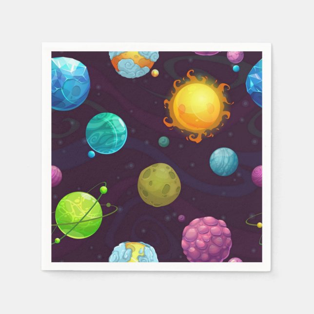 Servilleta De Papel Patrón de espacio (Anverso)