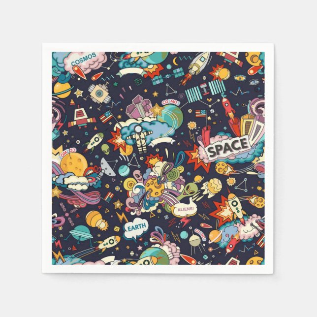 Servilleta De Papel Patrón de espacio (Anverso)