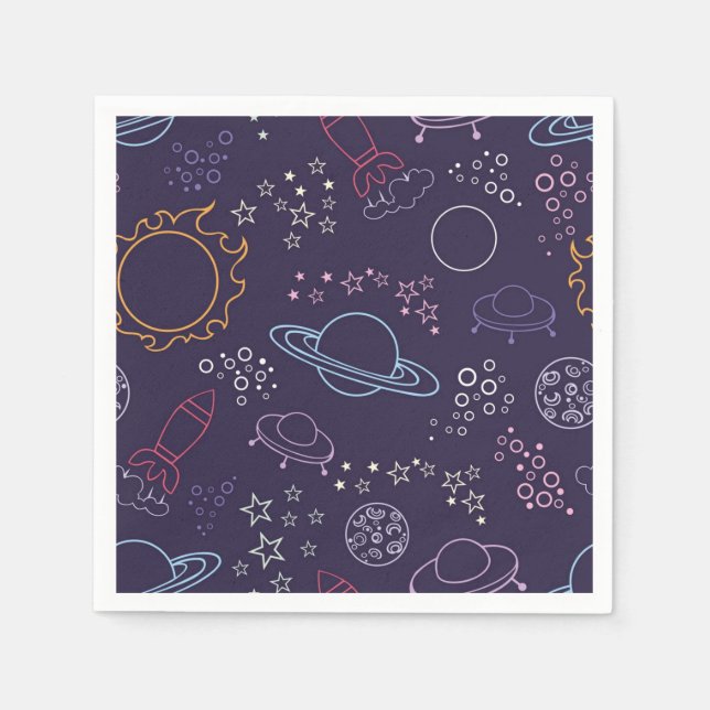 Servilleta De Papel Patrón de espacio (Anverso)