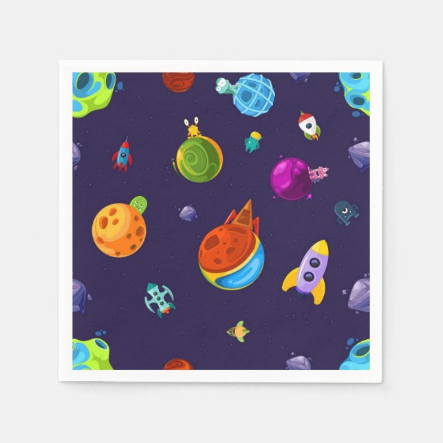 Servilleta De Papel Patrón de espacio (Anverso)