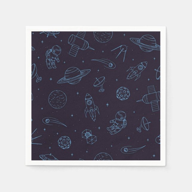 Servilleta De Papel Patrón de espacio (Anverso)