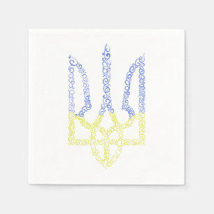 Servilleta De Papel Patrón de espiral de tridente de trízub del escudo