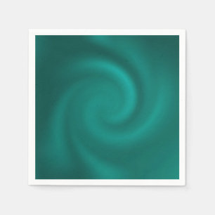 Servilleta De Papel Patrón de espiral verde y turquesa.