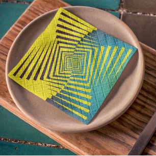 Servilleta De Papel Patrón de estilo de jungla de color verde claro am