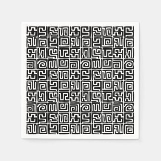 Servilleta De Papel Patrón de estilo Kuba 071019 - Blanco y negro