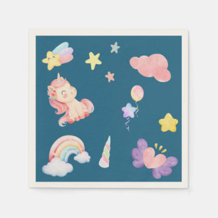 Servilleta De Papel Patrón de estrella de globo cardíaco de arco iris 