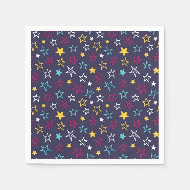 Servilleta De Papel Patrón de estrellas (Anverso)