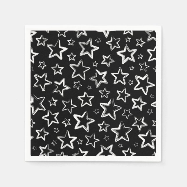 Servilleta De Papel Patrón de estrellas (Anverso)