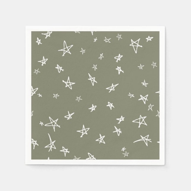 Servilleta De Papel Patrón de estrellas (Anverso)