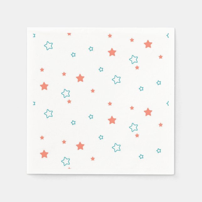 Servilleta De Papel Patrón de estrellas (Anverso)