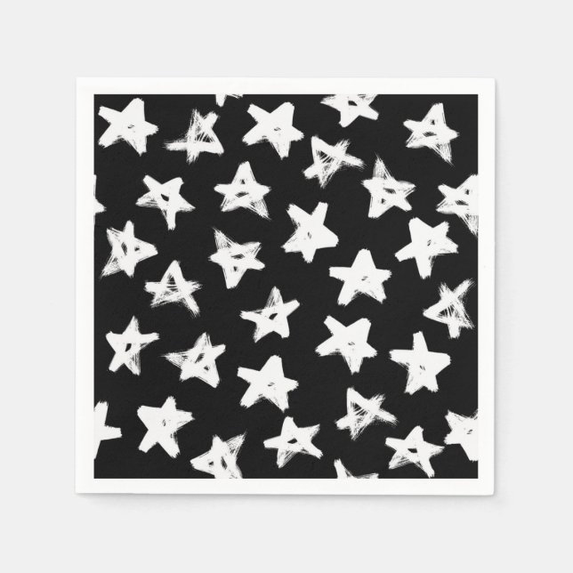 Servilleta De Papel Patrón de estrellas (Anverso)