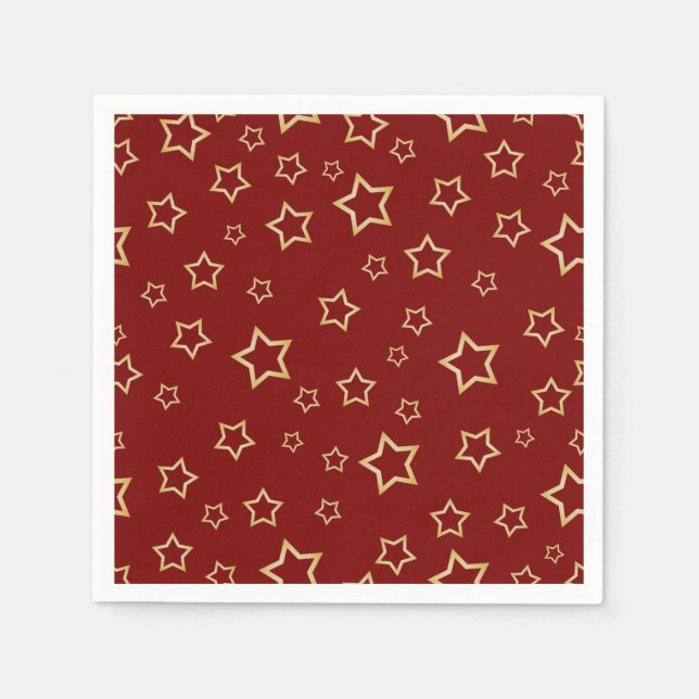 Servilleta De Papel Patrón de estrellas (Anverso)
