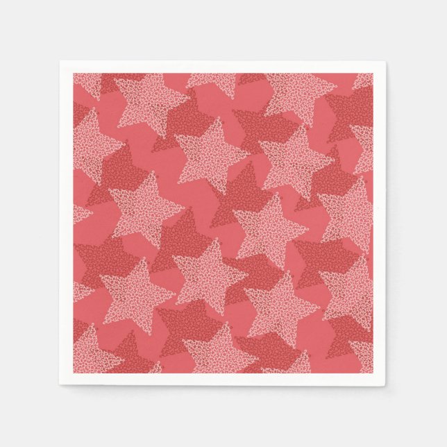 Servilleta De Papel Patrón de estrellas (Anverso)