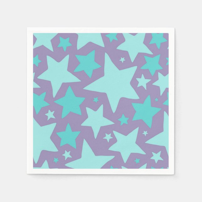 Servilleta De Papel Patrón de estrellas (Anverso)