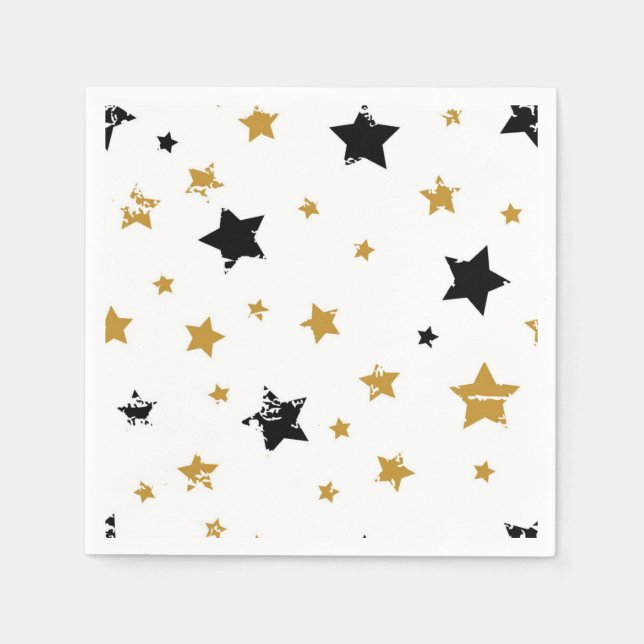 Servilleta De Papel Patrón de estrellas (Anverso)