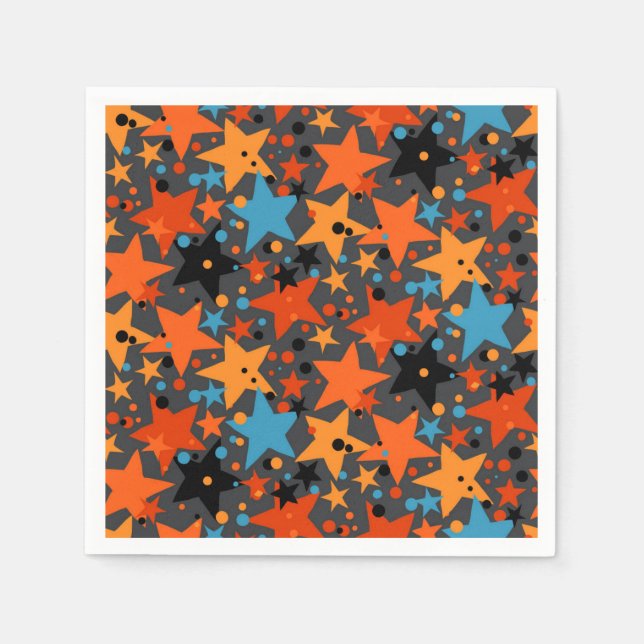 Servilleta De Papel Patrón de estrellas (Anverso)