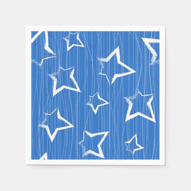 Servilleta De Papel Patrón de estrellas (Anverso)