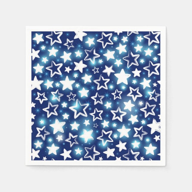 Servilleta De Papel Patrón de estrellas (Anverso)