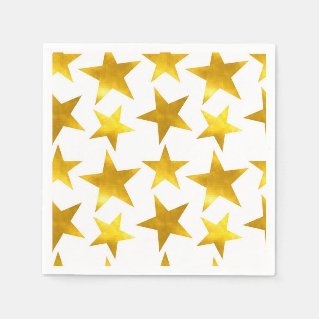 Servilleta De Papel Patrón de estrellas (Anverso)