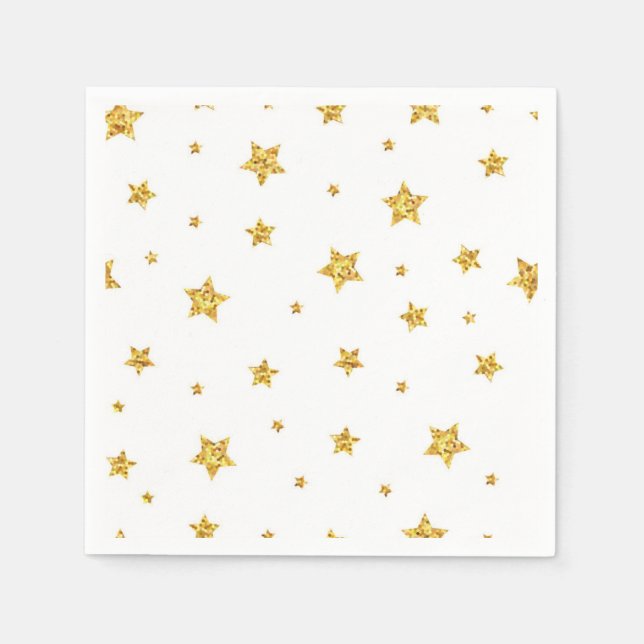 Servilleta De Papel Patrón de estrellas (Anverso)