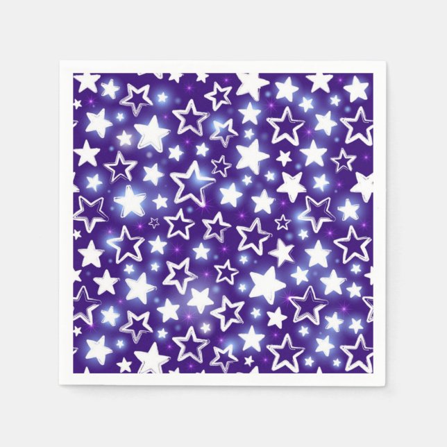 Servilleta De Papel Patrón de estrellas (Anverso)
