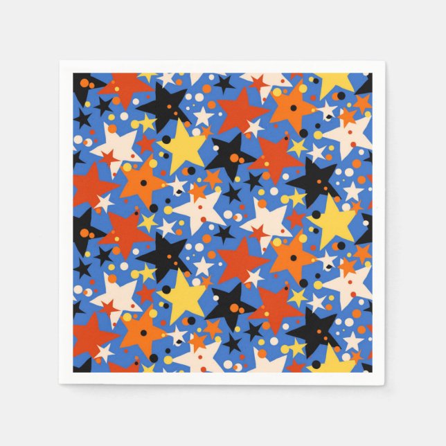 Servilleta De Papel Patrón de estrellas (Anverso)