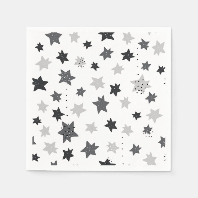 Servilleta De Papel Patrón de estrellas (Anverso)