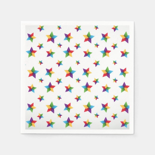 Servilleta De Papel Patrón de estrellas (Anverso)