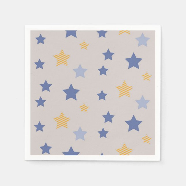 Servilleta De Papel Patrón de estrellas (Anverso)